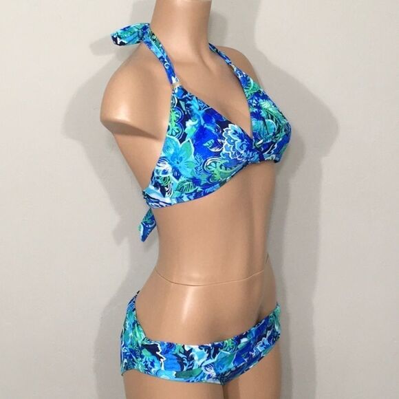 Lauren Ralph Lauren Blue Paisley bikini. NWT - Picture 3 of 12
